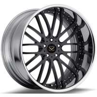 Custom 22inch two piece rims Brush Rim Gloss Black Disc Forged Car Rims